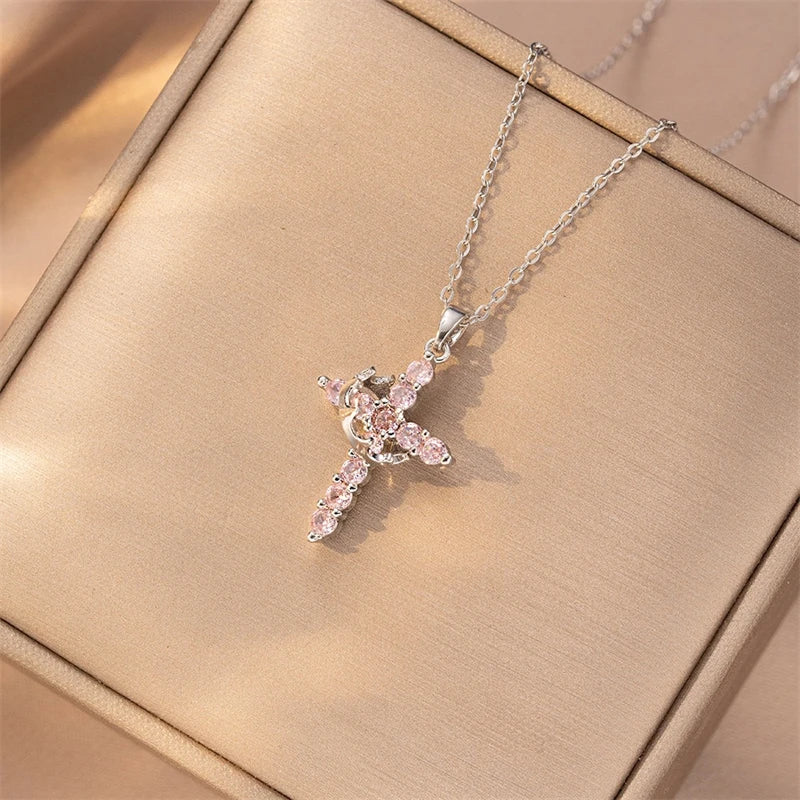Crown of Glory Cross Necklace