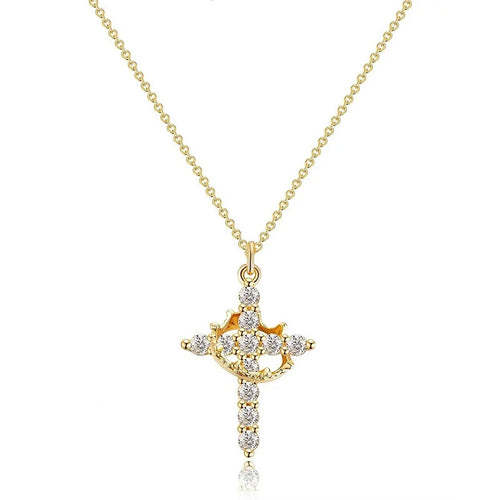 Crown of Glory Cross Necklace
